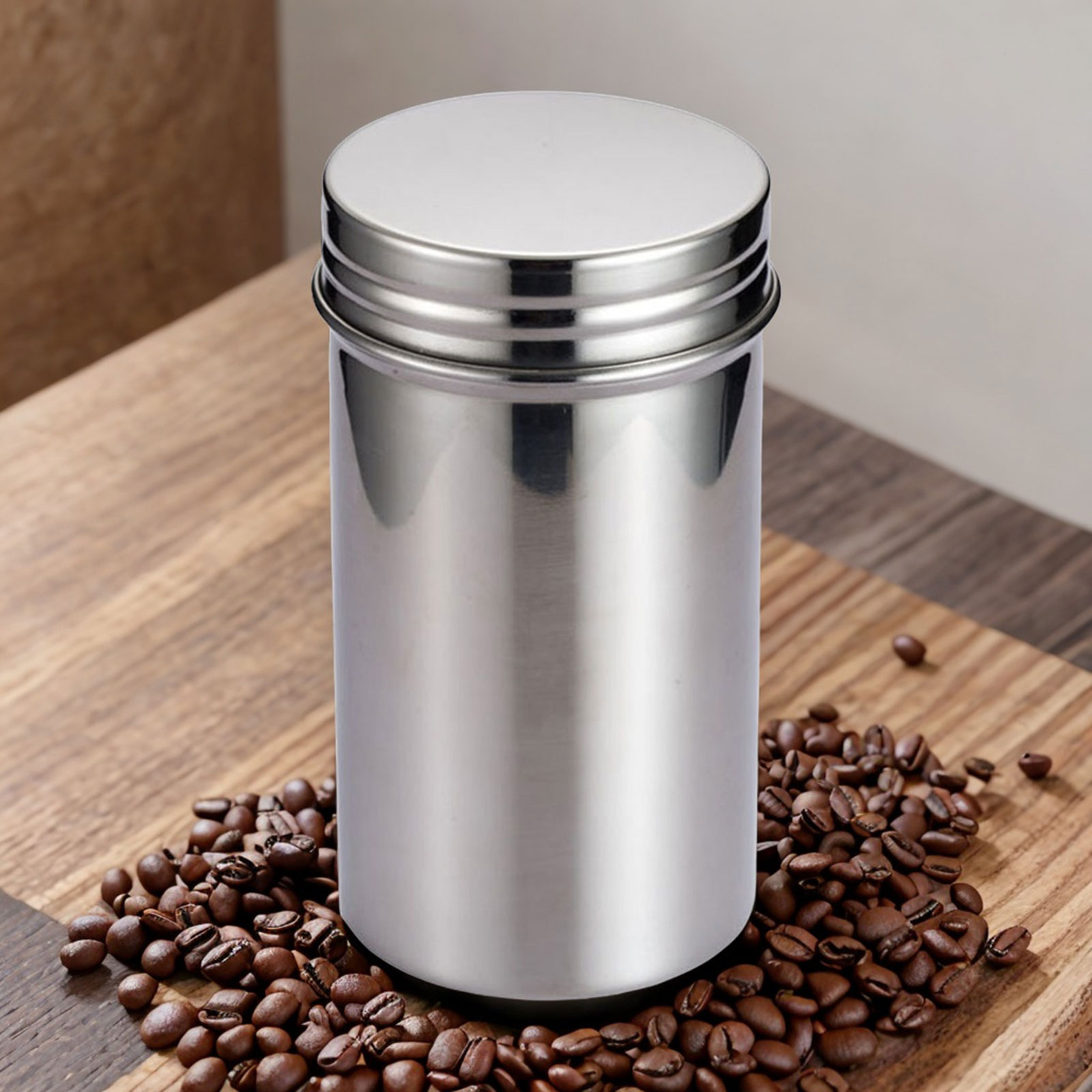 Coffee Tea And Bean Leaf - 304 스테인리스 스틸 밀폐 보관 항아리,