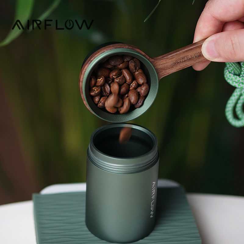 Coffee Tea Sugar Set - AIRFLOW 나무로 된 긴 커피 스푼