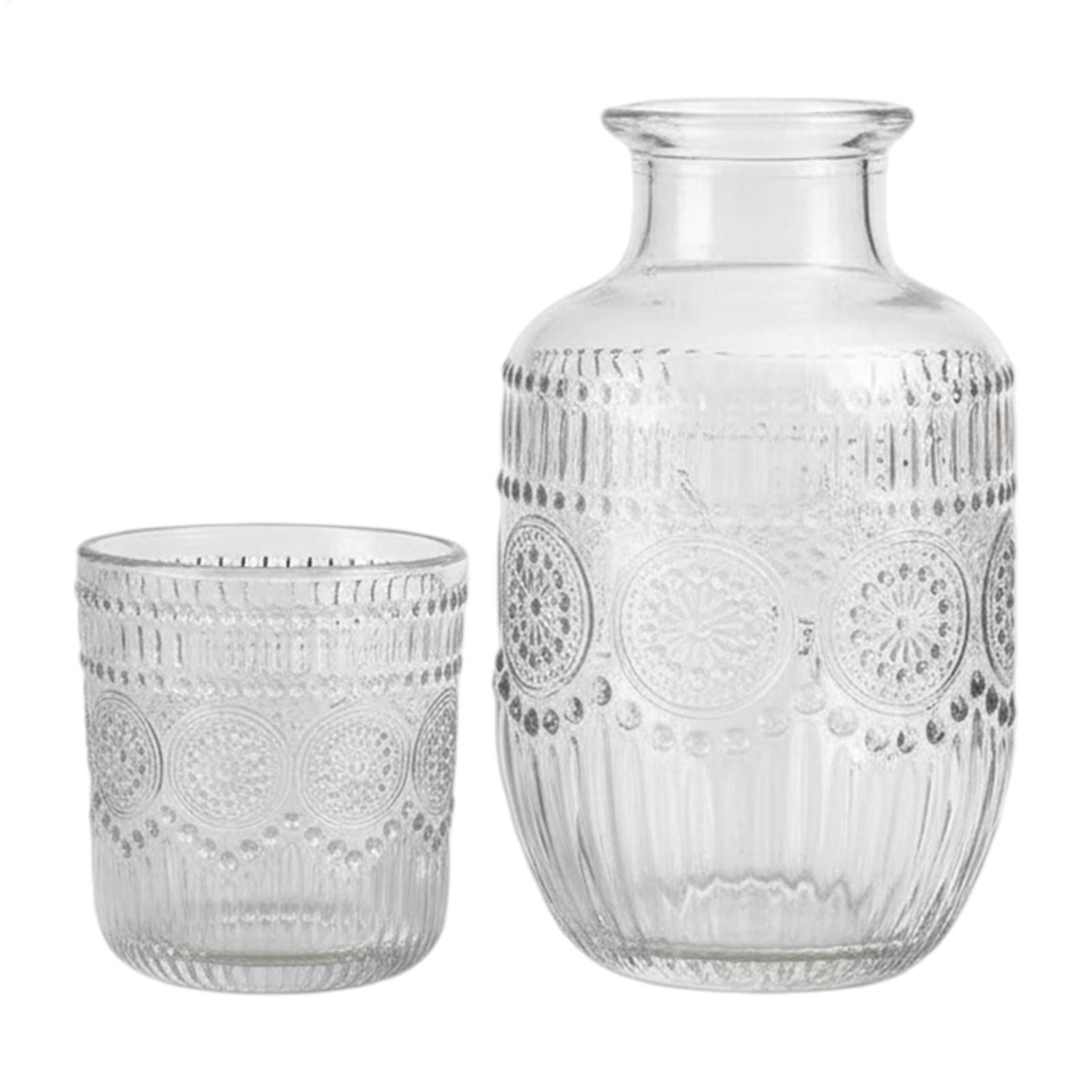Coffee Tea Sugar Set - 550ml 침실용 카라페 물병 및 물컵