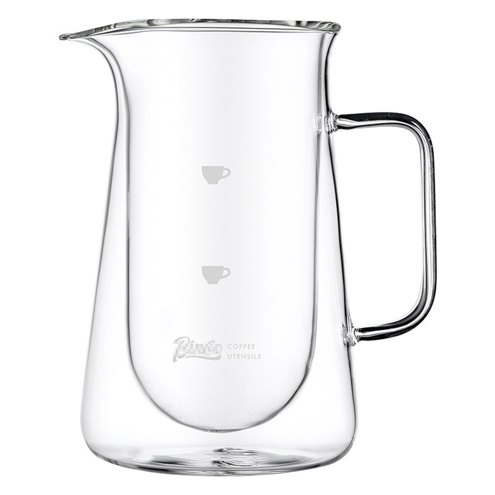 Coffee Tea Decanter - 이중벽 보로실리케이트 유리 커피 카라페, 수동