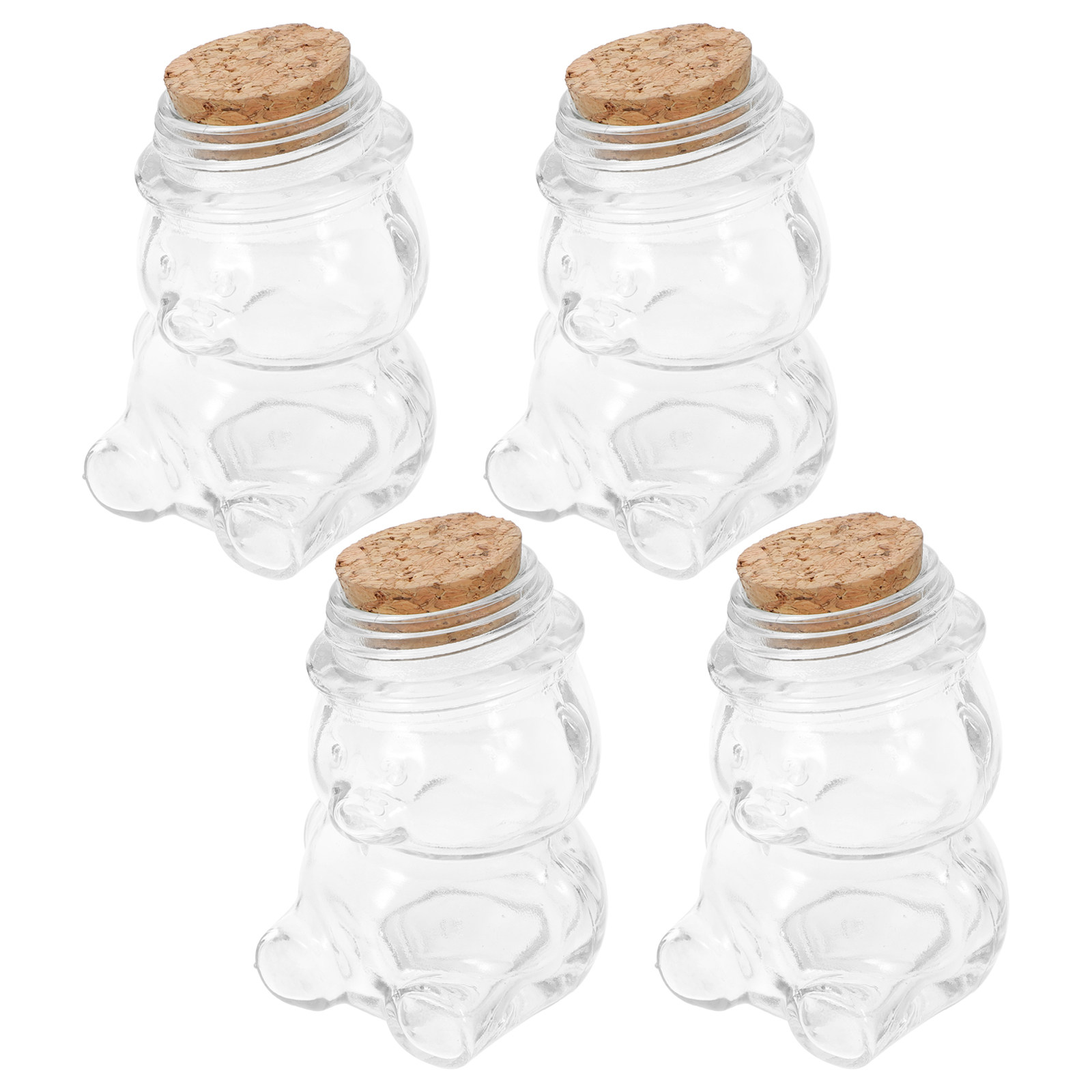 Coffee Tea Sugar Set - 4Pcs 유리 사탕 항아리 세트 사탕,
