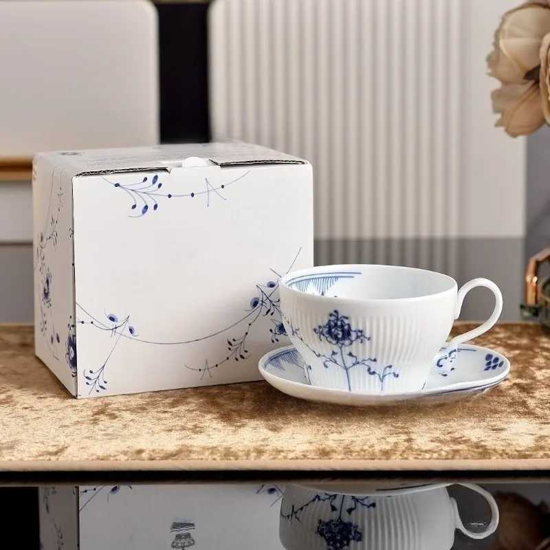 북유럽 로얄 팜 플로럴 디자인 커피 머그 티컵 받침 세 - Coffee Tea Gift Set 리뷰 및 가격