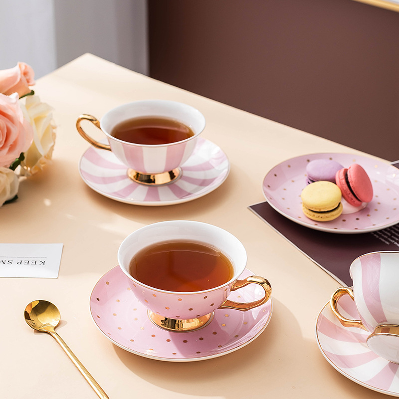 세라믹 핑크 커피 머그잔과 접시가 있는 티컵, 사무실용 - Coffee Tea Sugar Set 리뷰 및 가격