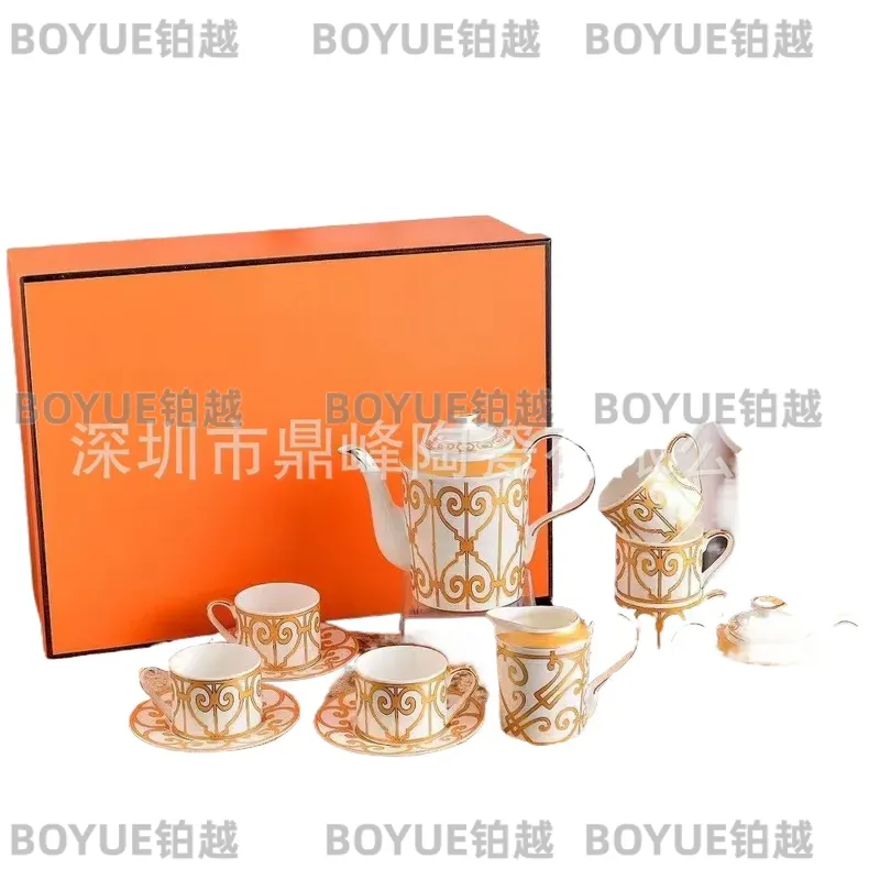 옐로우 세라믹 커피잔과 받침 세트 유럽풍 라이트 럭셔리 - Coffee Tea Gift Set 리뷰 및 가격