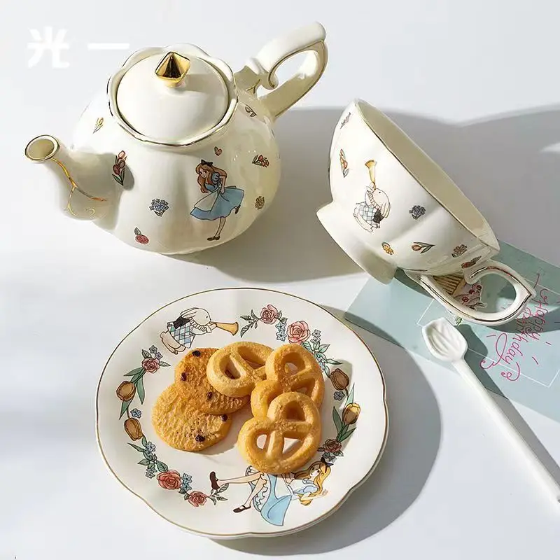 앨리스 세라믹 티&커피 세트 (토끼 디자인) 고급 생일 - Coffee Tea Gift Set 리뷰 및 가격