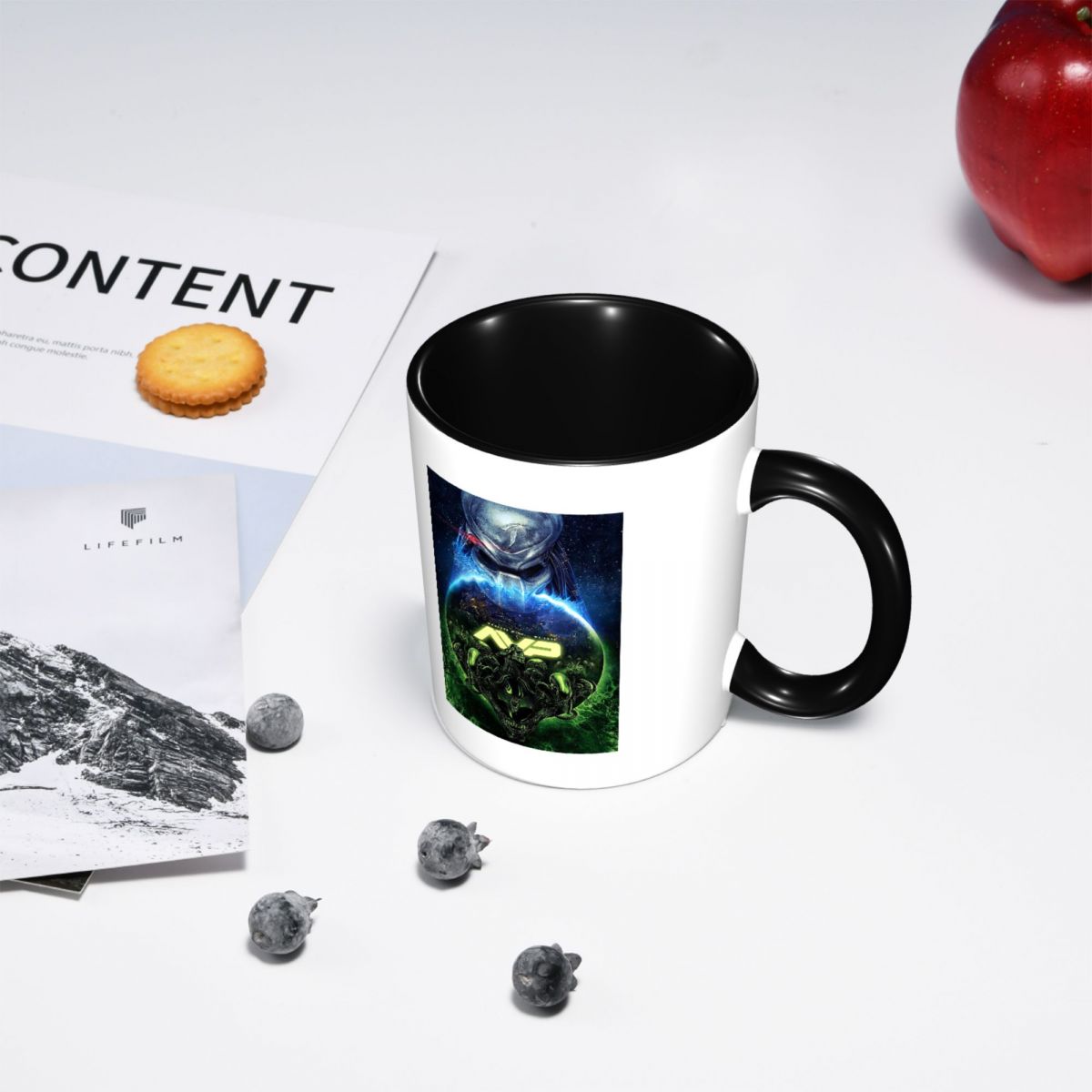외계인 대 프레데터 공포 공상 과학 만화 머그 재미있는 - Coffee Vs Tea 리뷰 및 가격