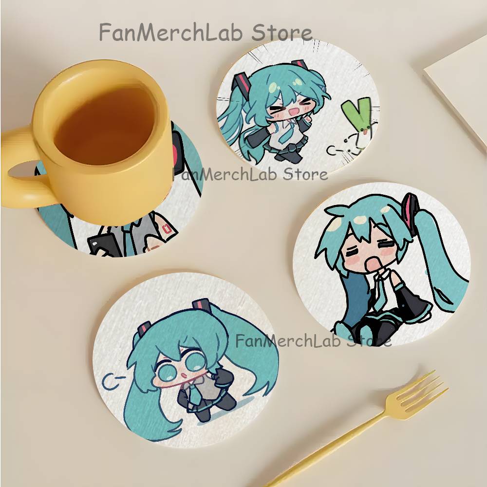 전자 음악가용 M-Miku 나무 컵받침 세트 - 차와  - Coffee Tea Gift Set 리뷰 및 가격