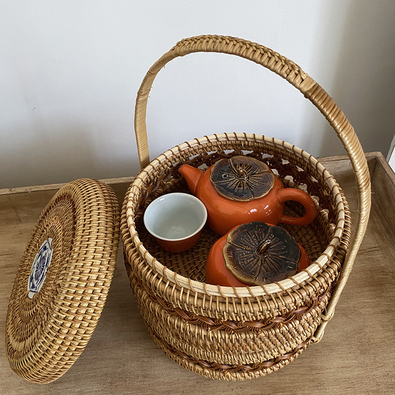 베트남산 라탄 이중층 음식 보관함 데스크탑 커피 테이블 - Coffee Tea Vietnam 리뷰 및 가격