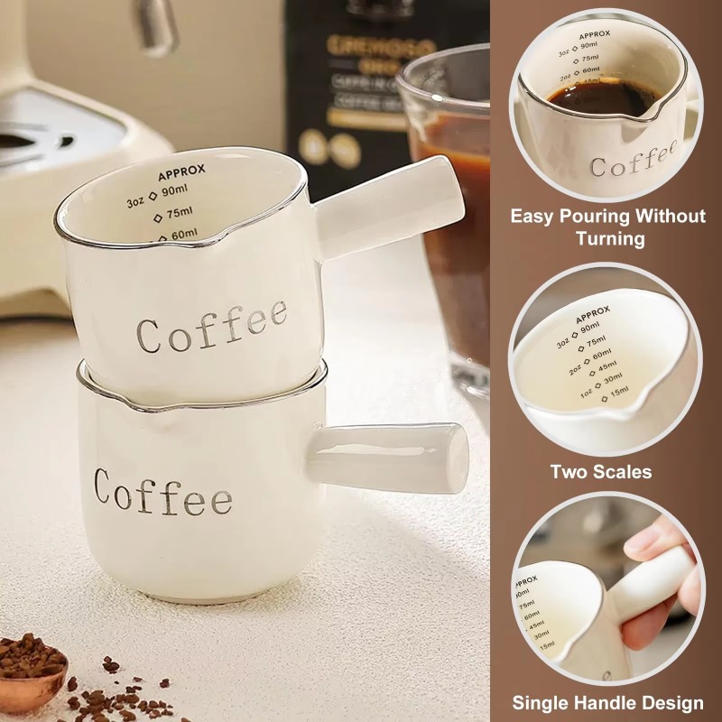 손잡이가 있는 미니 세라믹 커피 컵 V자형 스파우트 우 - Coffee Tea With Milk 리뷰 및 가격