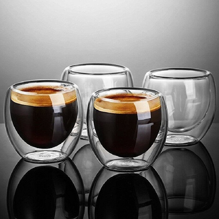 이중 벽 유리 커피 머그잔 유리 머그잔 이중 벽 카푸치 - Coffee Tea Sugar Set 리뷰 및 가격
