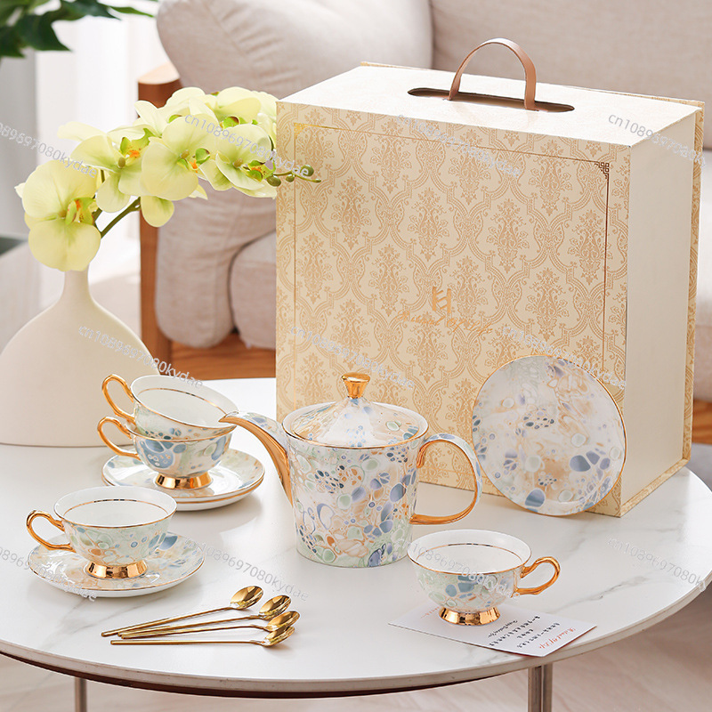 커피잔 세라믹 주전자 꽃무늬 찻주전자 컵 여자친구 결혼 - Coffee Tea Gift Set 리뷰 및 가격