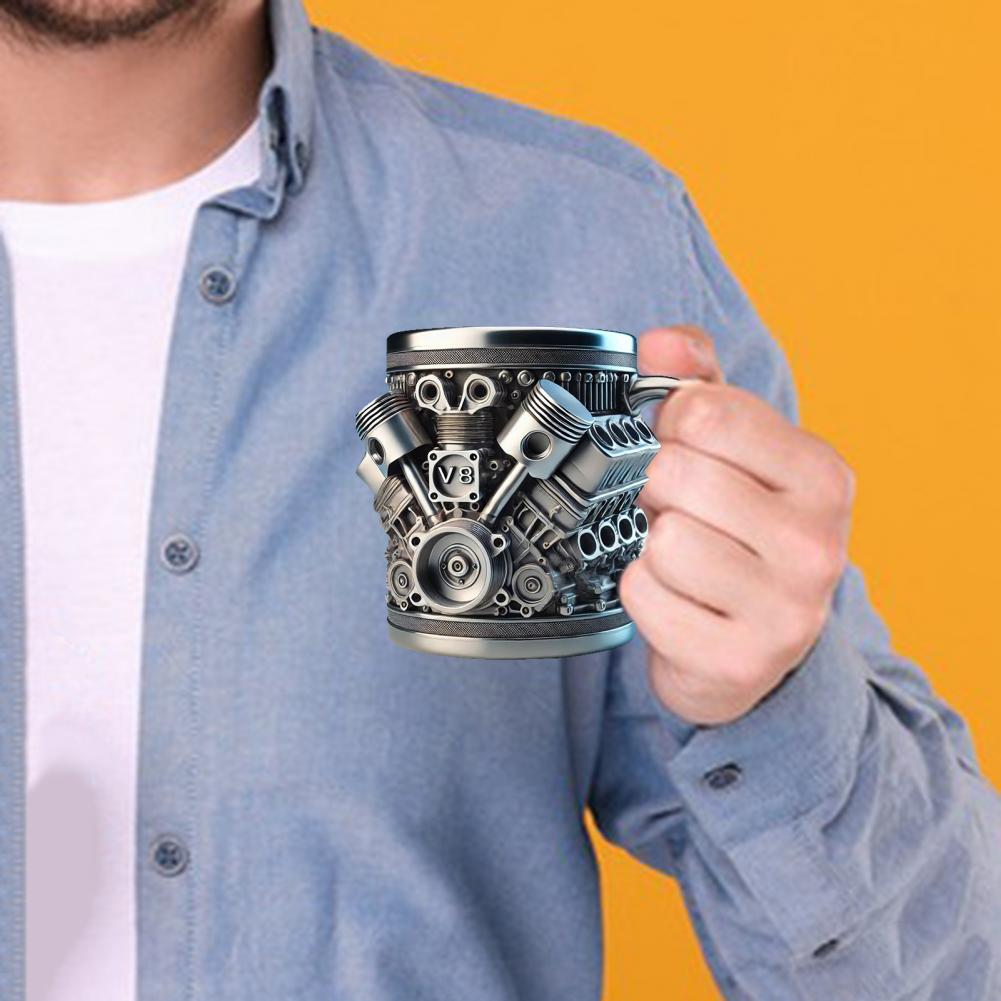 3d 엔진 디자인 머그잔 엔진 스테인레스 스틸 컵 수제 - Coffee Tea Equipment 리뷰 및 가격