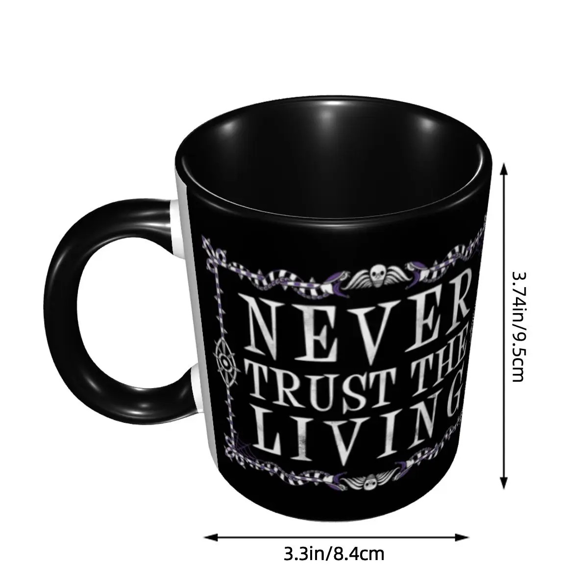 커스텀 네버 트러스트 더 리빙 머그 DIY 고스 오컬트 - Coffee Tea Quotes 리뷰 및 가격