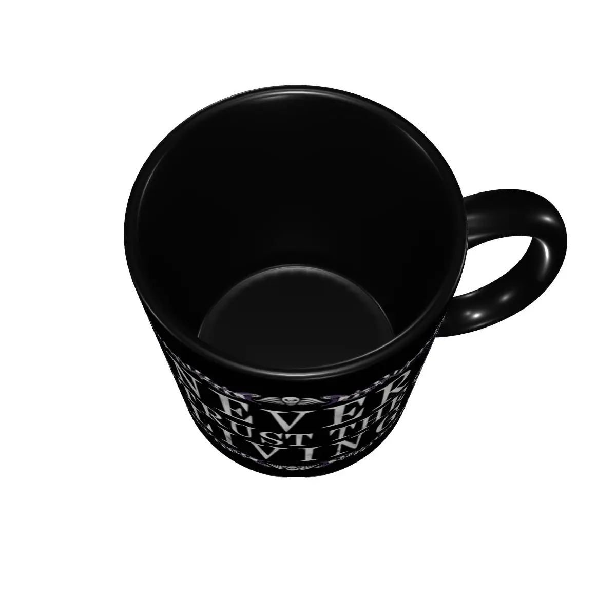 커스텀 네버 트러스트 더 리빙 머그 DIY 고스 오컬트 - Coffee Tea Quotes 리뷰 및 가격