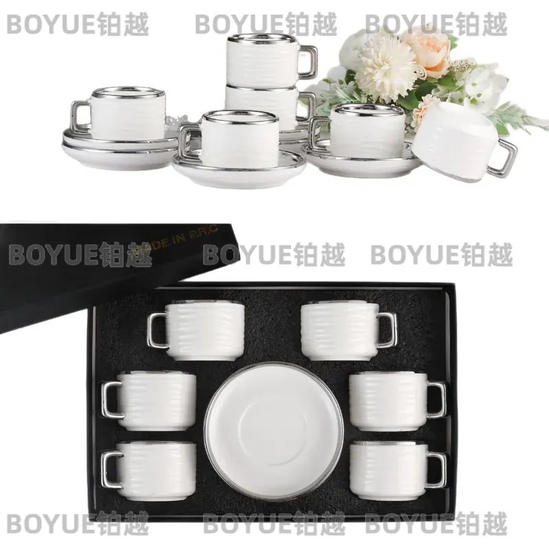 고급 세라믹 커피잔과 받침 세트, 아침 식사용 창의적인 - Coffee Tea Gift Set 리뷰 및 가격