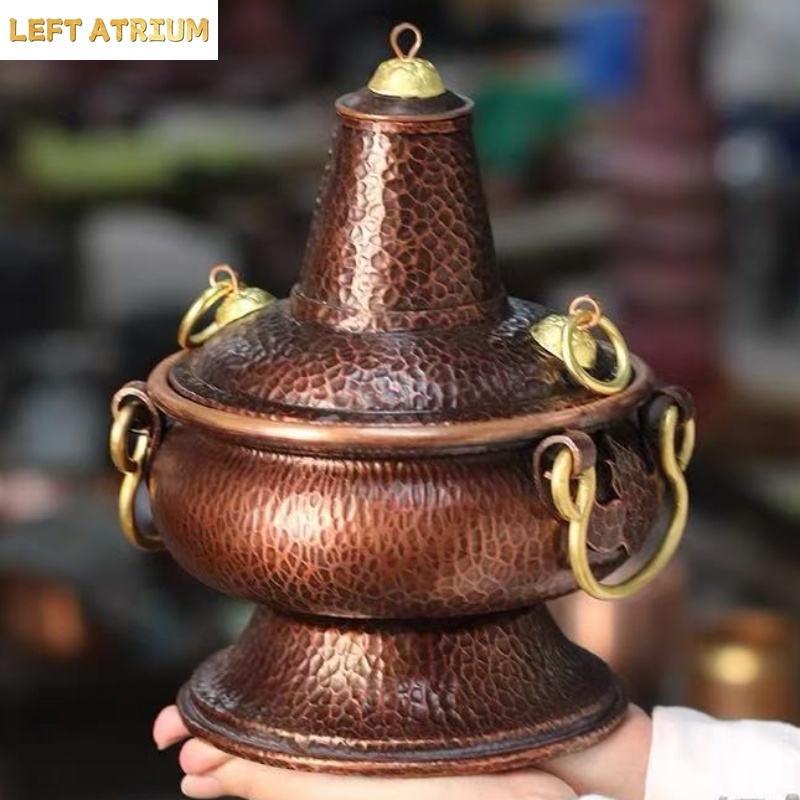 다기능 순수 구리 핫팟 수공예 꽃병 잎사귀 커피콩 용기 - Coffee Tea And Bean Leaf 리뷰 및 가격