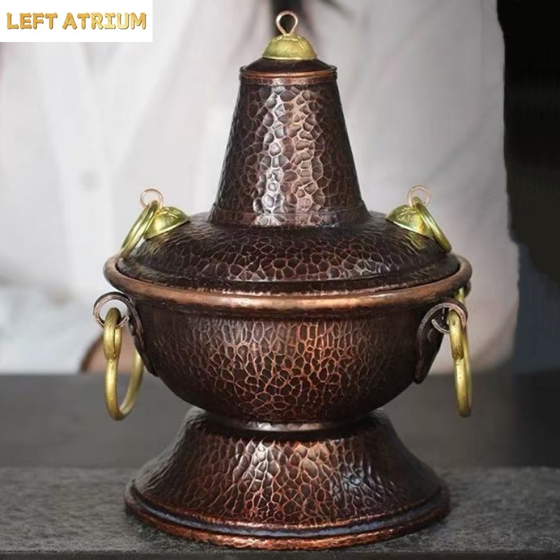 다기능 순수 구리 핫팟 수공예 꽃병 잎사귀 커피콩 용기 - Coffee Tea And Bean Leaf 리뷰 및 가격
