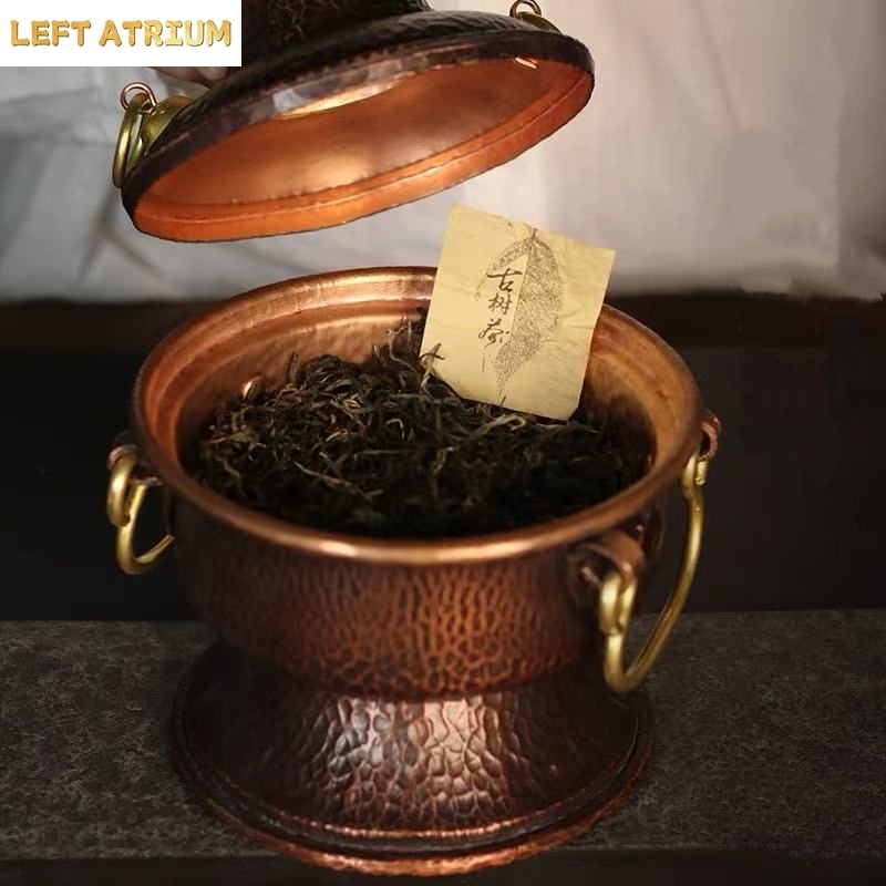 다기능 순수 구리 핫팟 수공예 꽃병 잎사귀 커피콩 용기 - Coffee Tea And Bean Leaf 리뷰 및 가격