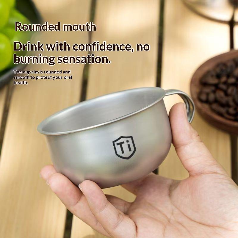 미니 캠핑 워터 컵 티타늄 합금 휴대용 차 커피 컵 야 - Coffee Tea Equipment 리뷰 및 가격