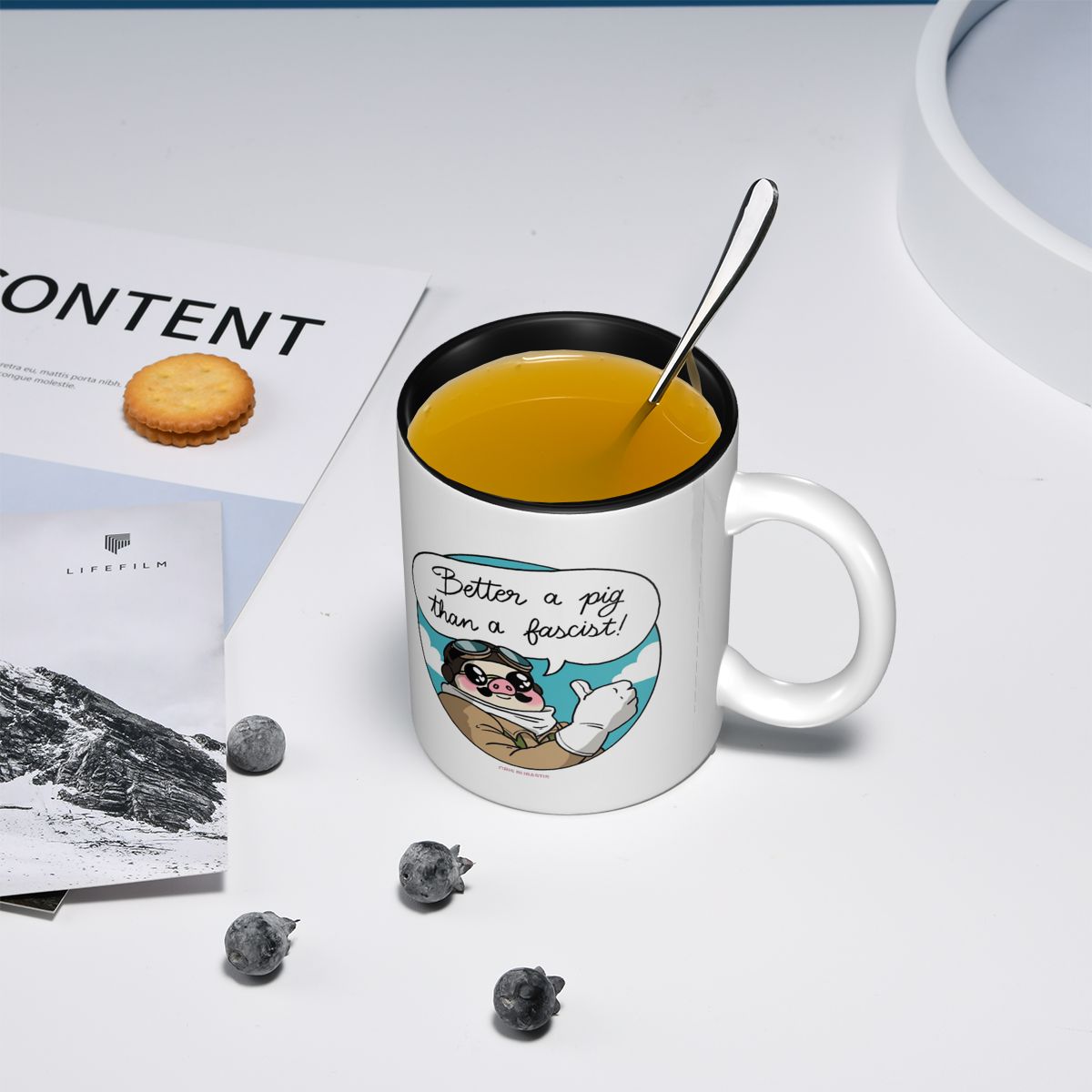 파시스트보다 돼지가 낫다! 재미있는 세라믹 커피 머그잔 - Coffee Better Than Tea 리뷰 및 가격