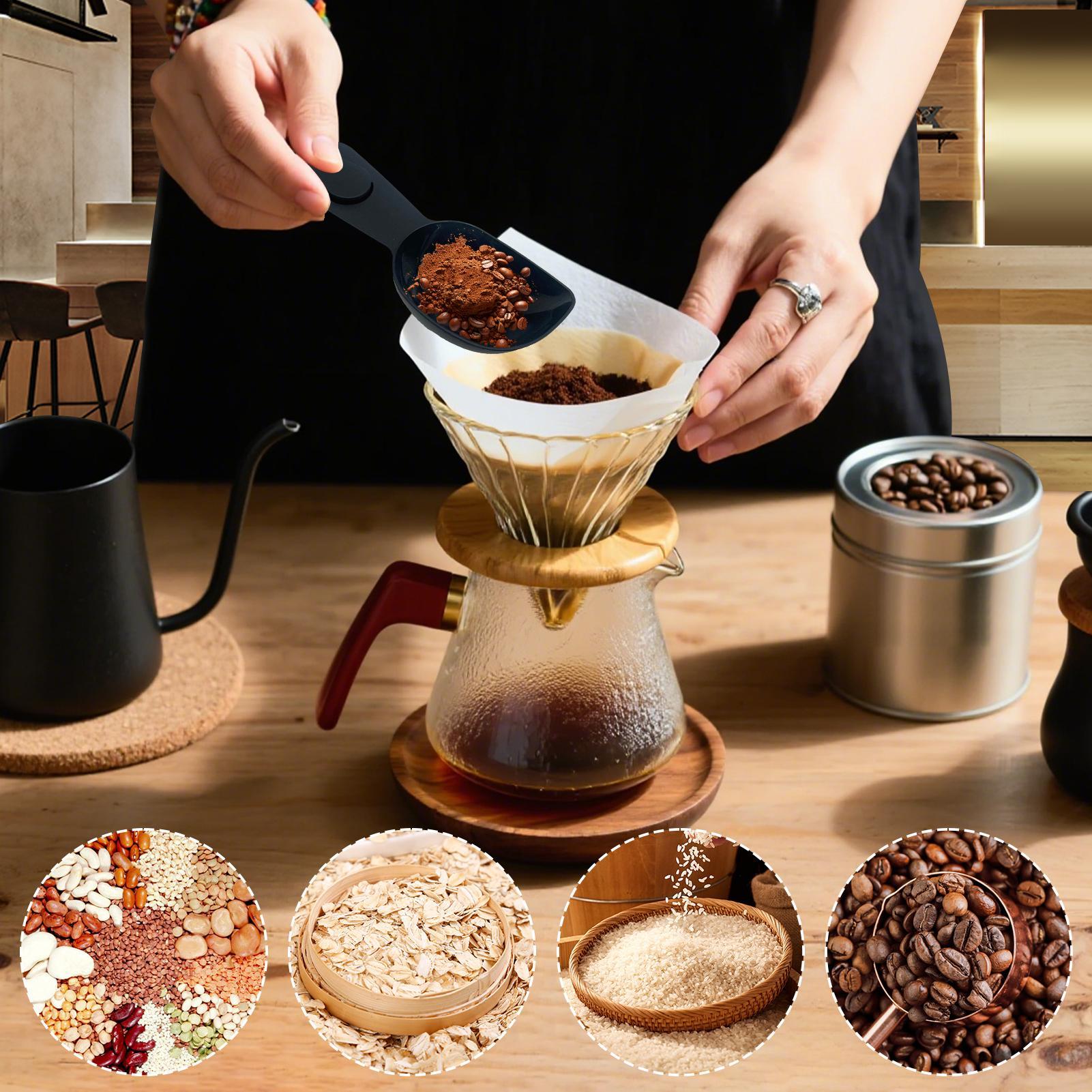 커피 스쿱 클립 포함 다용도 시리얼 스푼 스푼 백 클립 - Coffee Tea And Bean Leaf 리뷰 및 가격