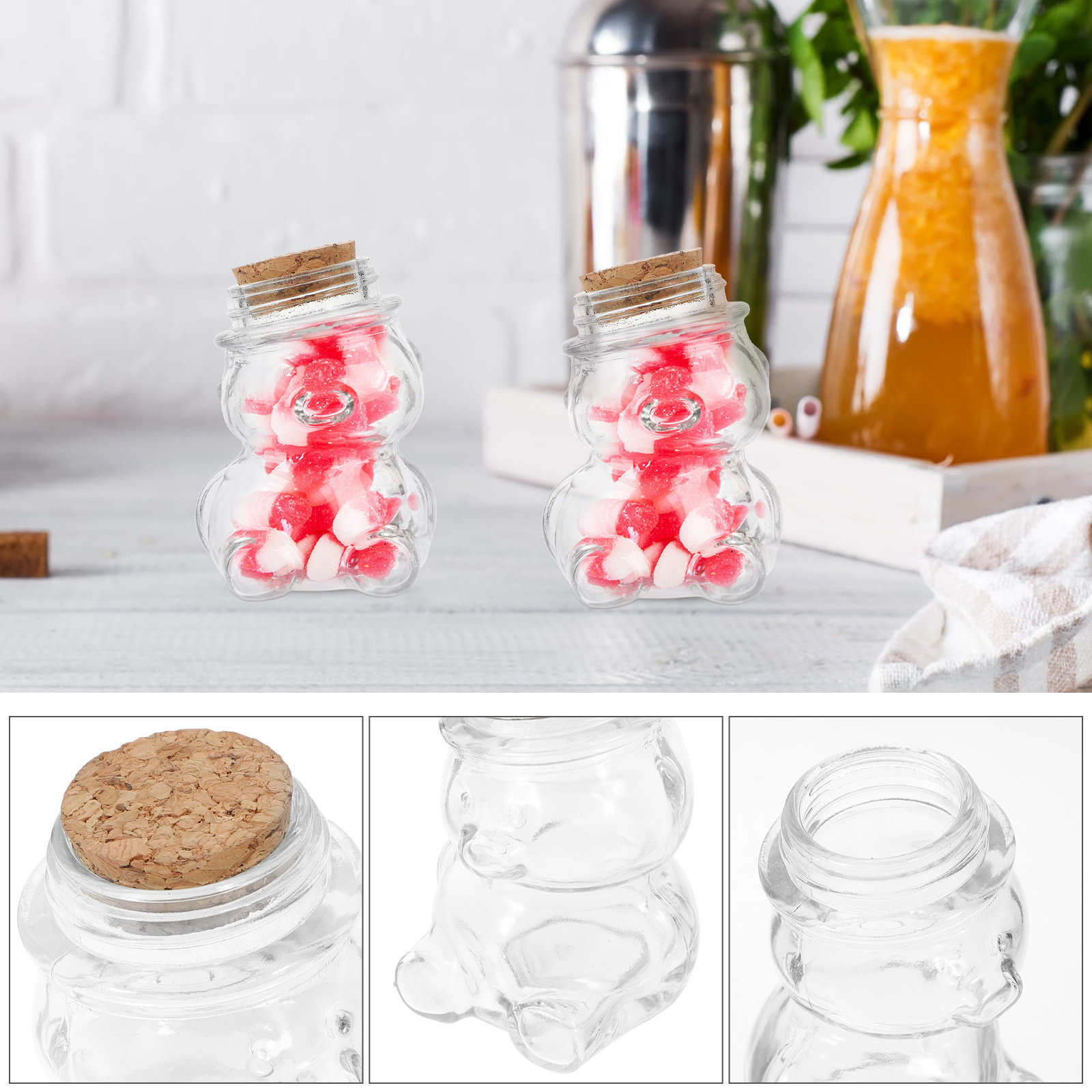 4Pcs 유리 사탕 항아리 세트 사탕, 비스킷, 차,  - Coffee Tea Sugar Set 리뷰 및 가격