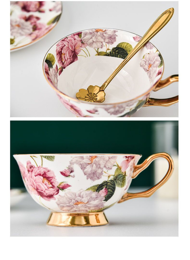 새롭고 아름다운 커피잔과 받침, 스푼 세트, 본차이나, - Coffee Tea Sugar Set 리뷰 및 가격