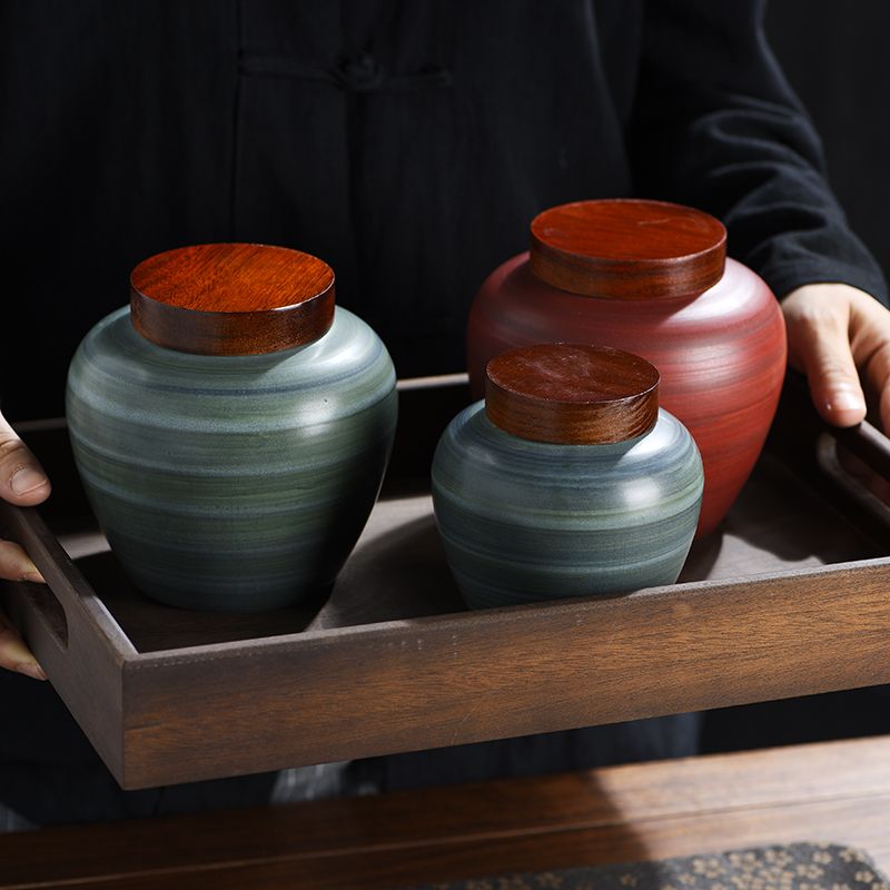 레트로 세라믹 차잎 보관함 창의적인 밀폐 캔디 보관함  - Coffee Tea And Bean Leaf 리뷰 및 가격